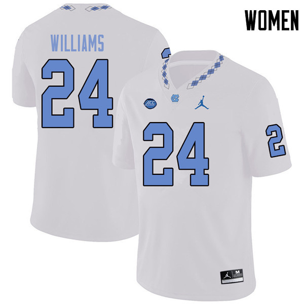 Jordan Brand Women #24 Antonio Williams North Carolina Tar Heels College Football Jerseys Sale-White
